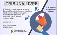 Câmara promove Tribuna Livre