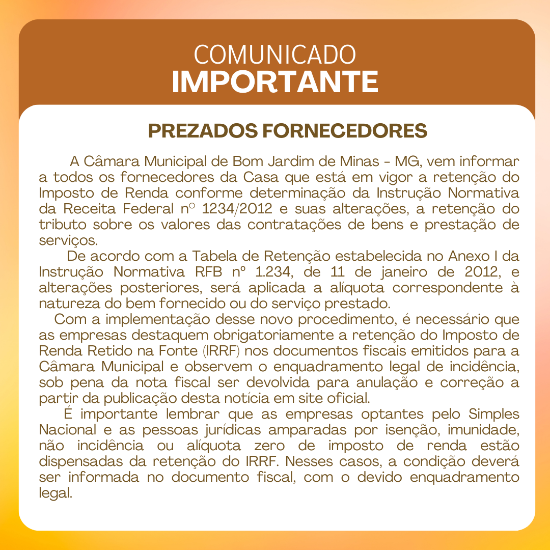 Comunicado!