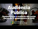 Audiência Pública Municipal: Metas fiscais do 2.º quadrimestre de 2020